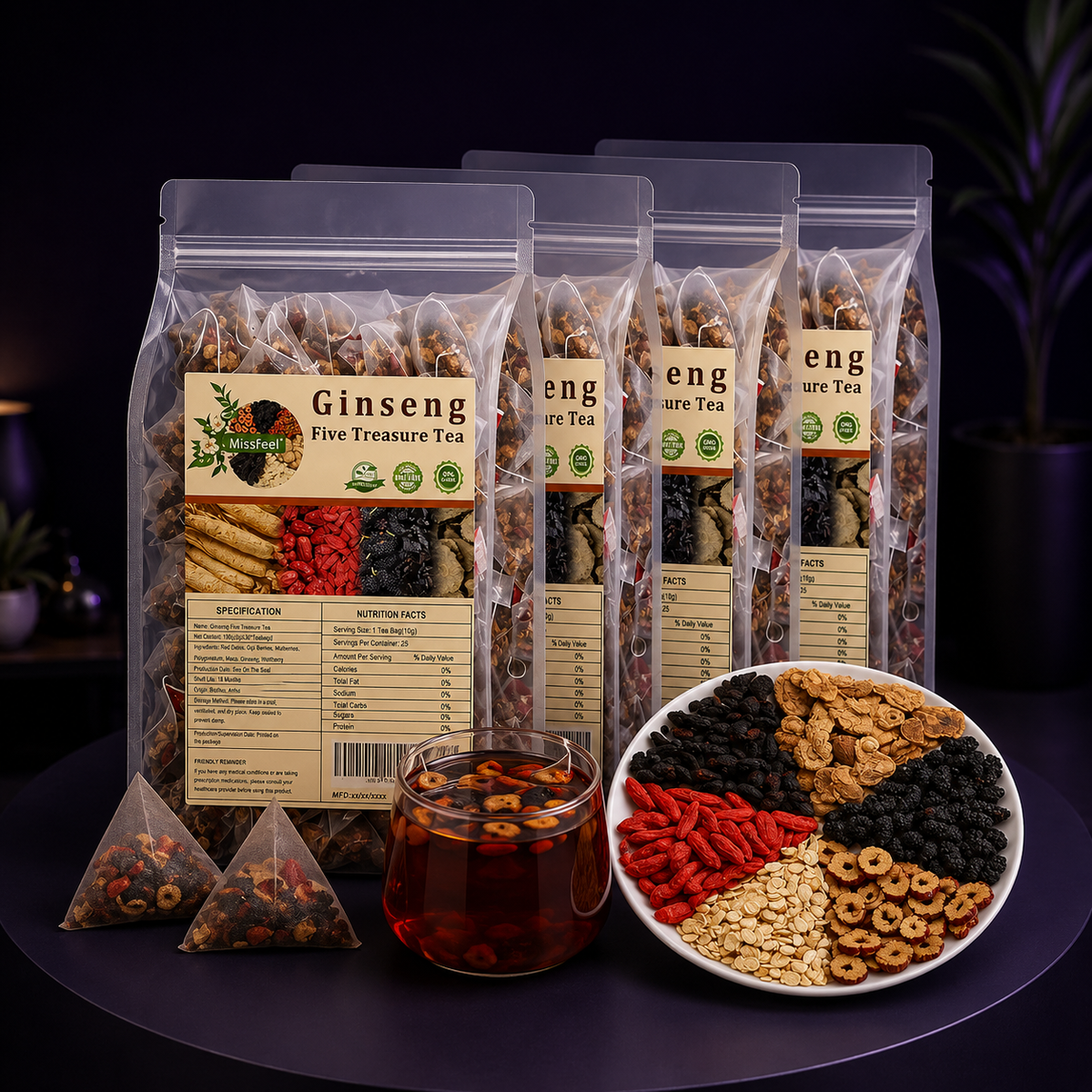 Ginseng Five Treasure Tea