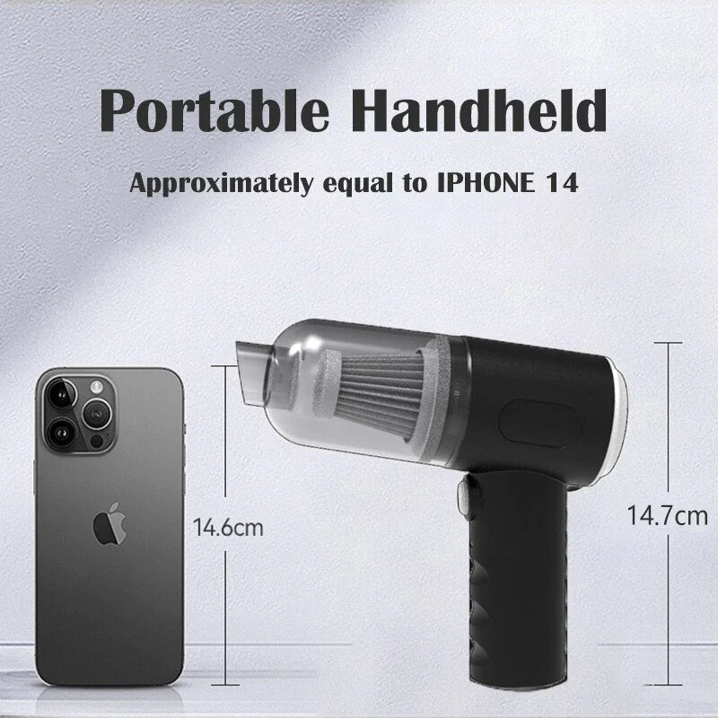 Portable Car Handheld Vacuum Cleaner | Powerful Cordless Mini Vacuum for Car & Home Cleaning